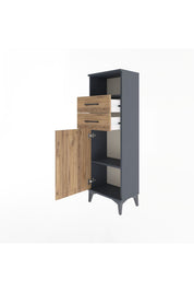 Arges Dolap 2 Raflı 2 Çekmeceli Tek Kapaklı 44x30x134 - S16M040V6A