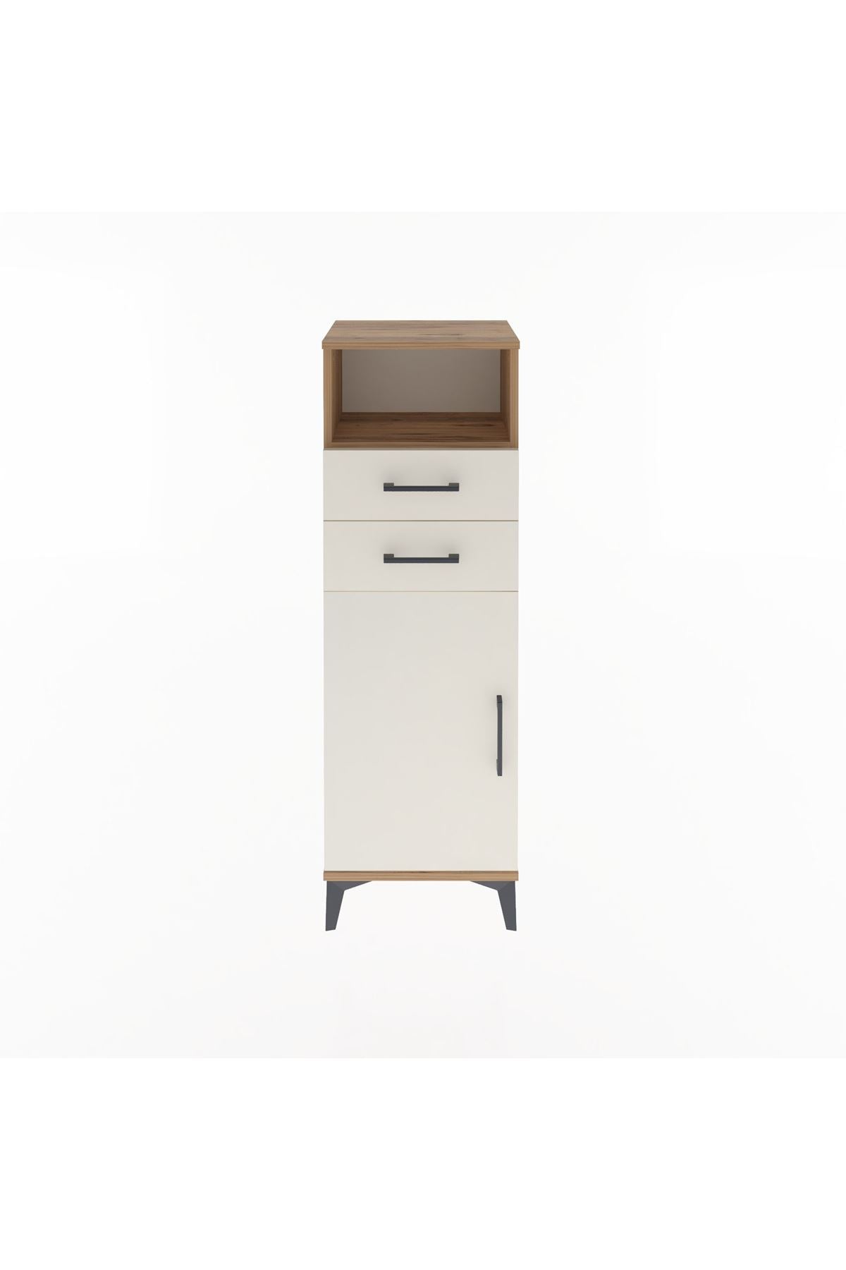 Arges Dolap 2 Raflı 2 Çekmeceli Tek Kapaklı 44x30x134 - S16M040V7A