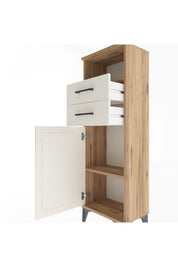 Arges Dolap 2 Raflı 2 Çekmeceli Tek Kapaklı 44x30x134 - S16M040V7A