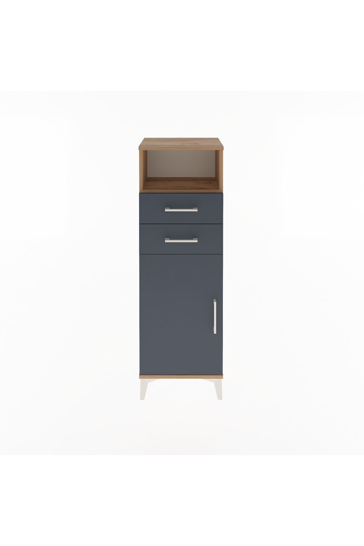 Arges Dolap 2 Raflı 2 Çekmeceli Tek Kapaklı 44x30x134 - S16M040V8A