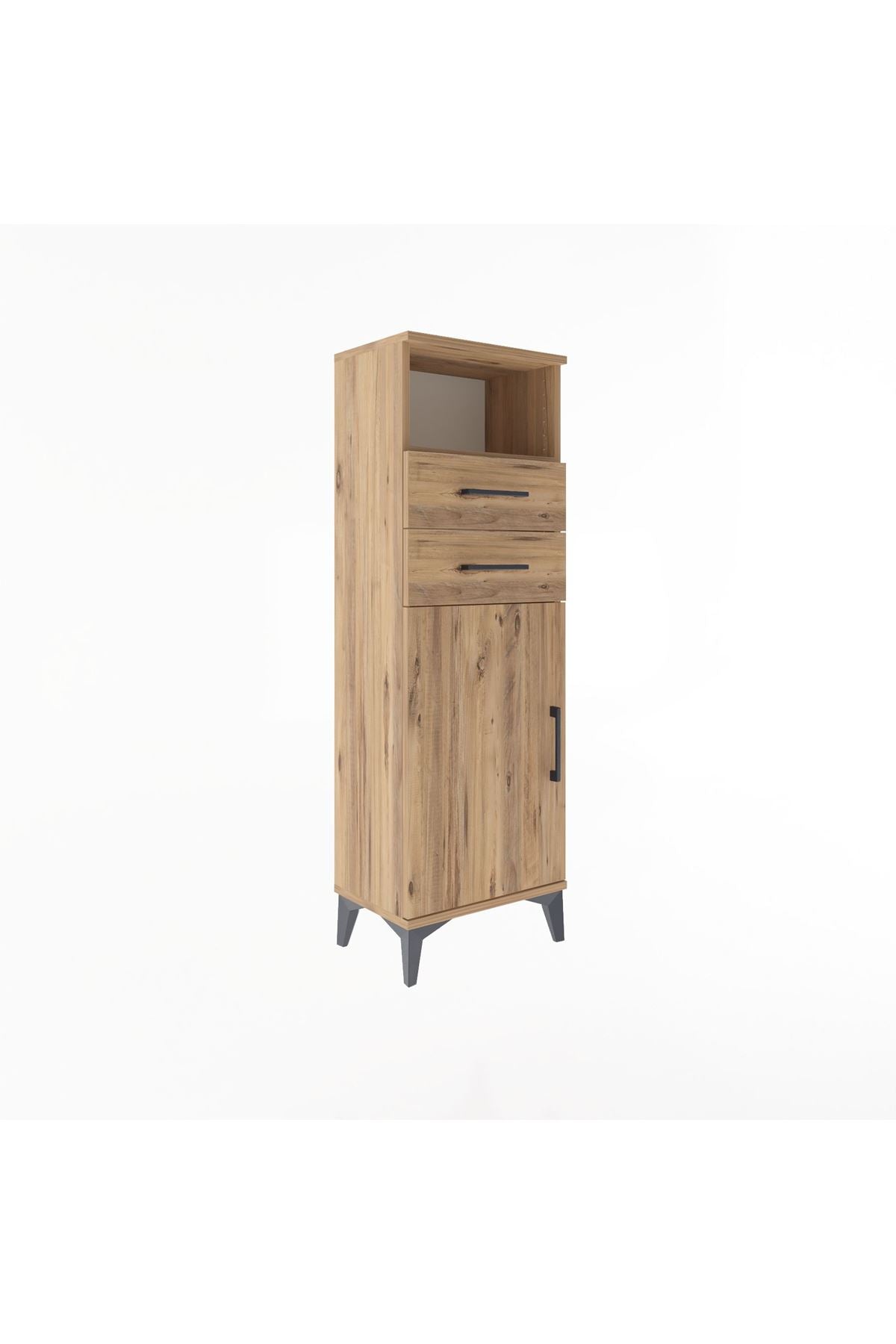 Arges Dolap 2 Raflı 2 Çekmeceli Tek Kapaklı 44x30x134 - S16M040V9A