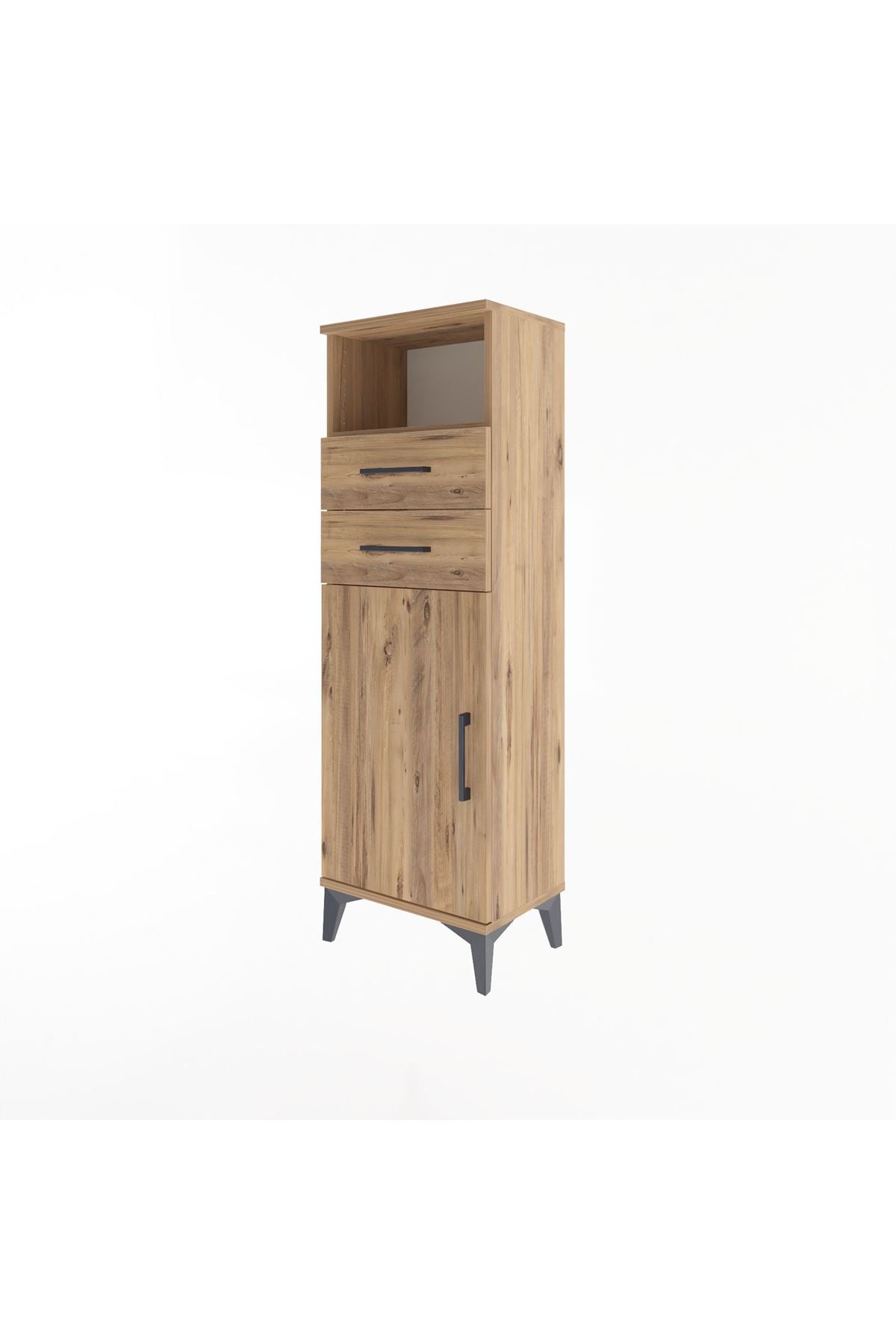 Arges Dolap 2 Raflı 2 Çekmeceli Tek Kapaklı 44x30x134 - S16M040V9A