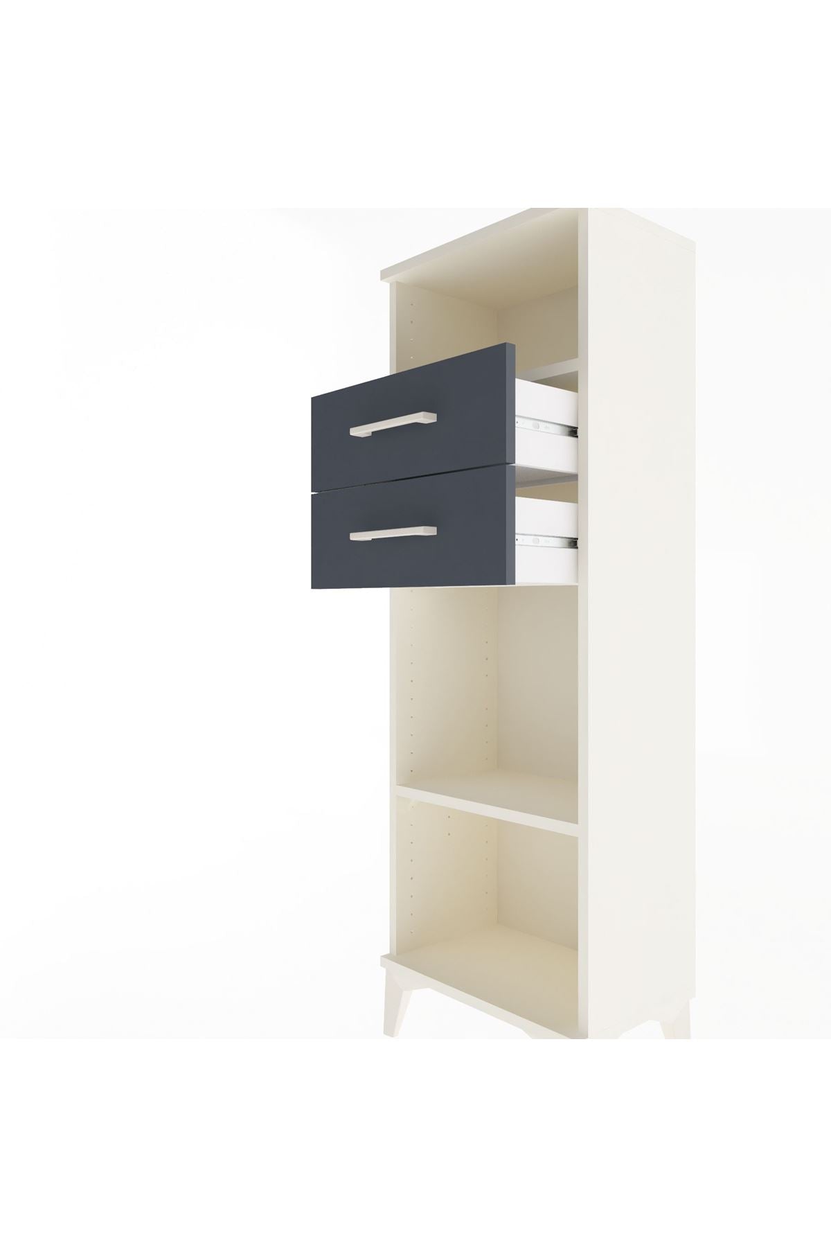 Arges Dolap 2 Raflı 2 Çekmeceli 44x30x134 - S16M041V2A