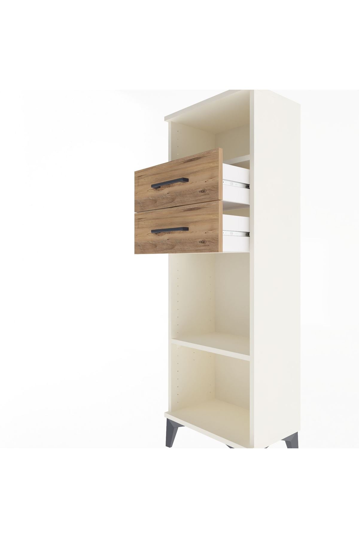 Arges Dolap 2 Raflı 2 Çekmeceli 44x30x134 - S16M041V3A