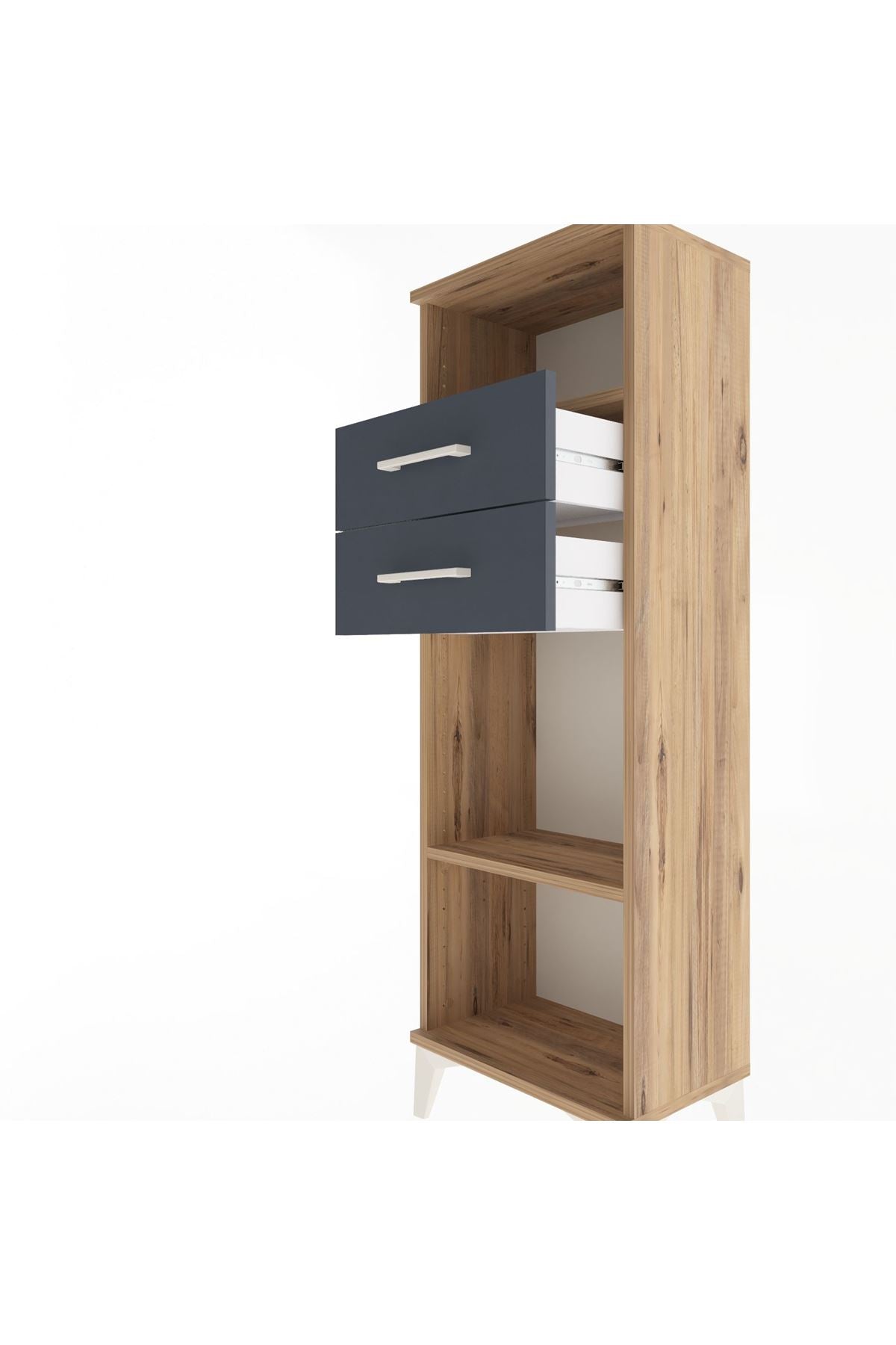 Arges Dolap 2 Raflı 2 Çekmeceli 44x30x134 - S16M041V8A