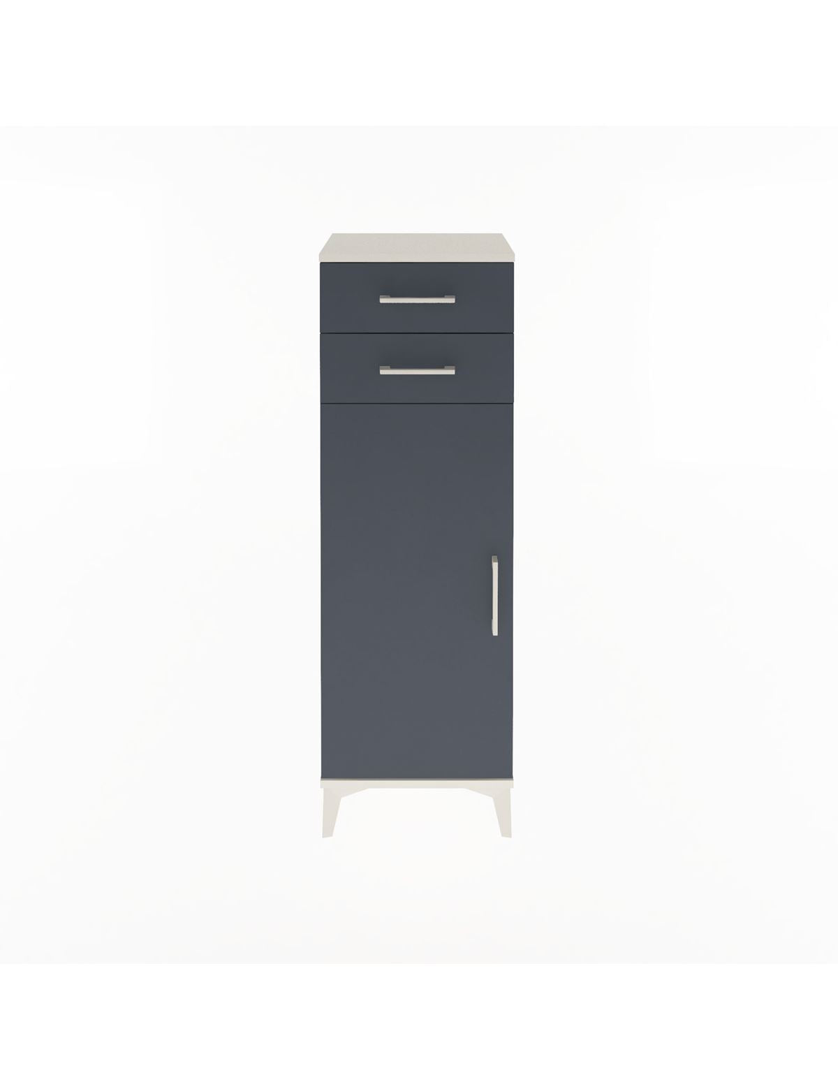 Arges Dolap 2 Raflı 2 Çekmeceli Tek Kapaklı 44x30x134 - S16M042V2A