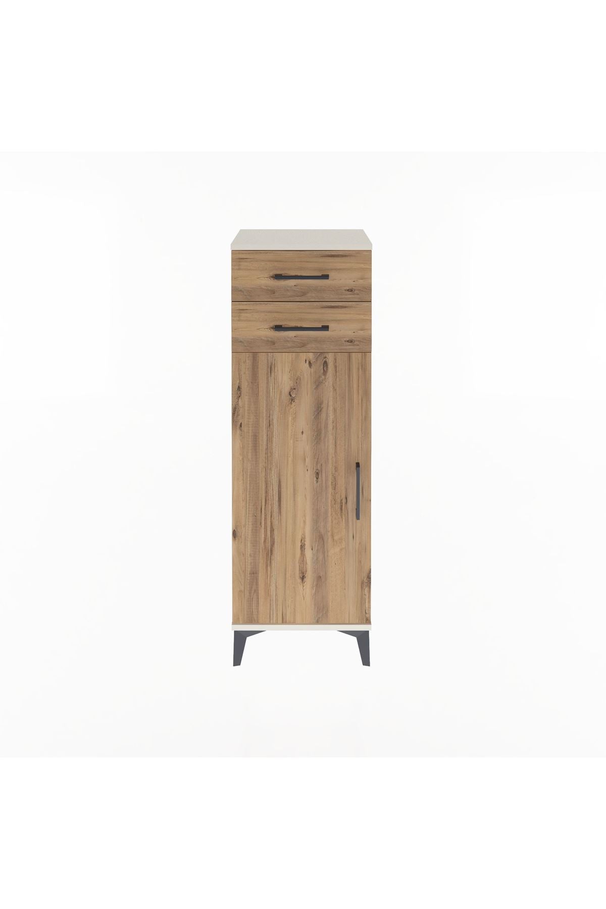 Arges Dolap 2 Raflı 2 Çekmeceli Tek Kapaklı 44x30x134 - S16M042V3A