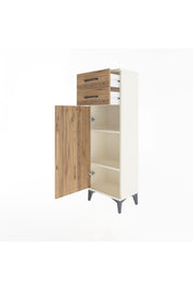 Arges Dolap 2 Raflı 2 Çekmeceli Tek Kapaklı 44x30x134 - S16M042V3A