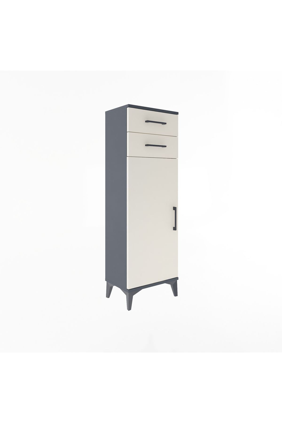 Arges Dolap 2 Raflı 2 Çekmeceli Tek Kapaklı 44x30x134 - S16M042V4A