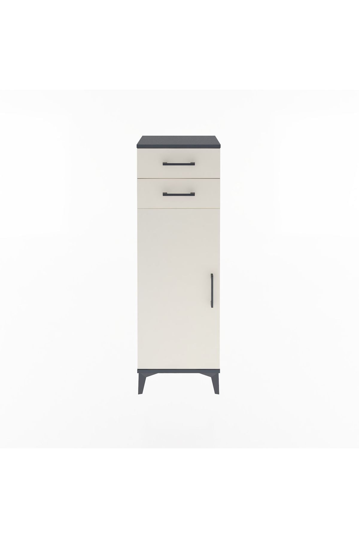 Arges Dolap 2 Raflı 2 Çekmeceli Tek Kapaklı 44x30x134 - S16M042V4A