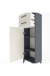 Arges Dolap 2 Raflı 2 Çekmeceli Tek Kapaklı 44x30x134 - S16M042V4A