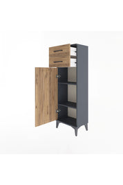 Arges Dolap 2 Raflı 2 Çekmeceli Tek Kapaklı 44x30x134 - S16M042V6A