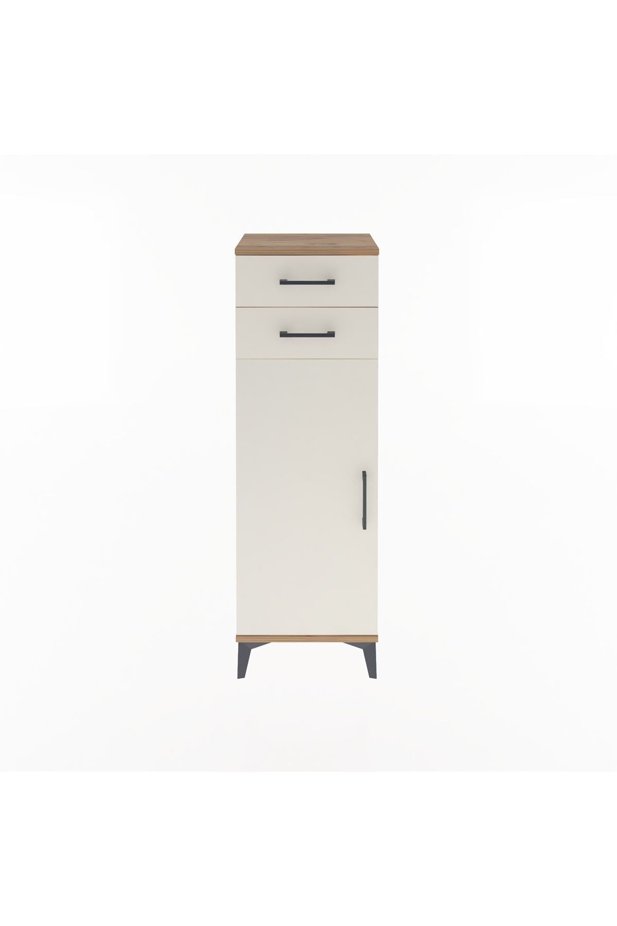 Arges Dolap 2 Raflı 2 Çekmeceli Tek Kapaklı 44x30x134 - S16M042V7A