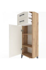 Arges Dolap 2 Raflı 2 Çekmeceli Tek Kapaklı 44x30x134 - S16M042V7A