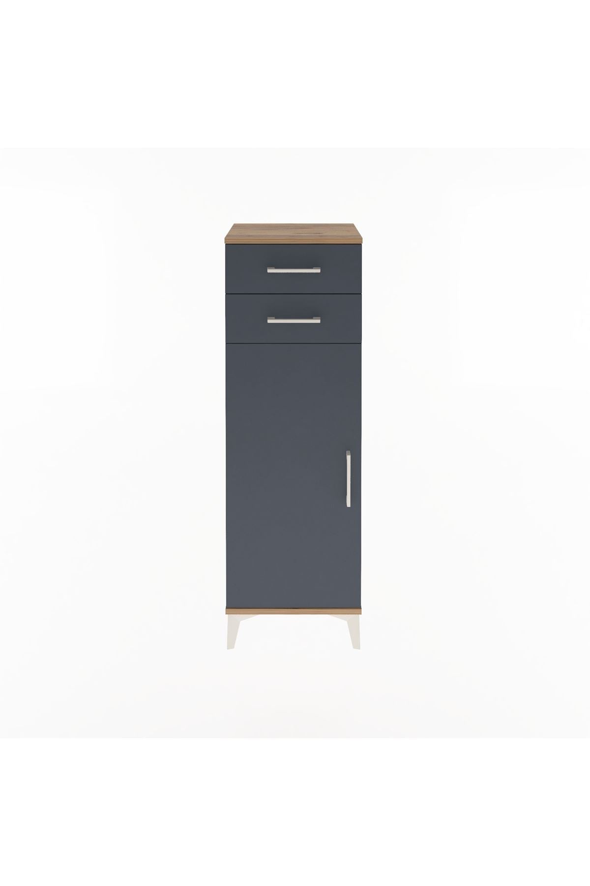 Arges Dolap 2 Raflı 2 Çekmeceli Tek Kapaklı 44x30x134 - S16M042V8A