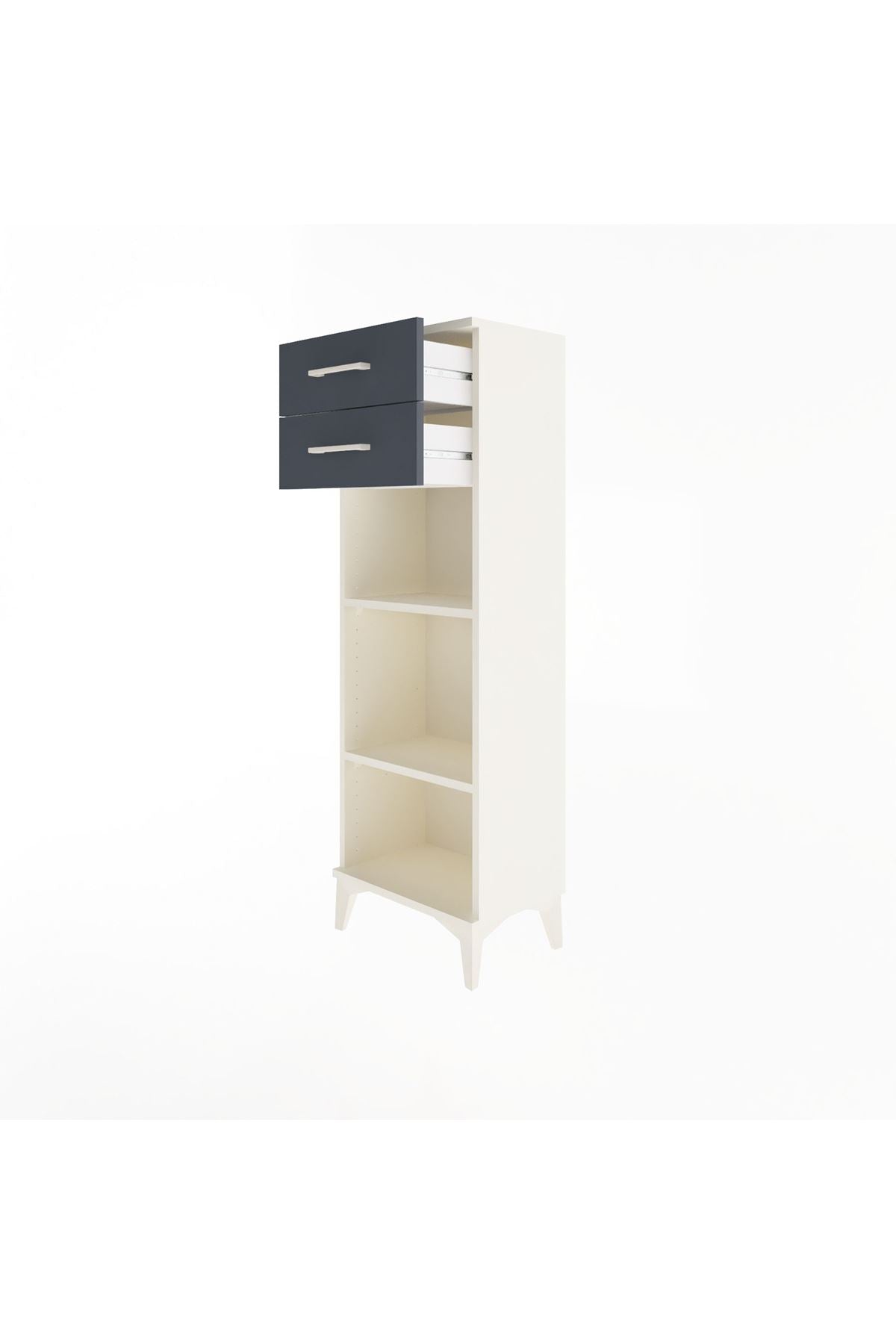 Arges Dolap 2 Raflı 2 Çekmeceli 44x30x134 - S16M043V2A