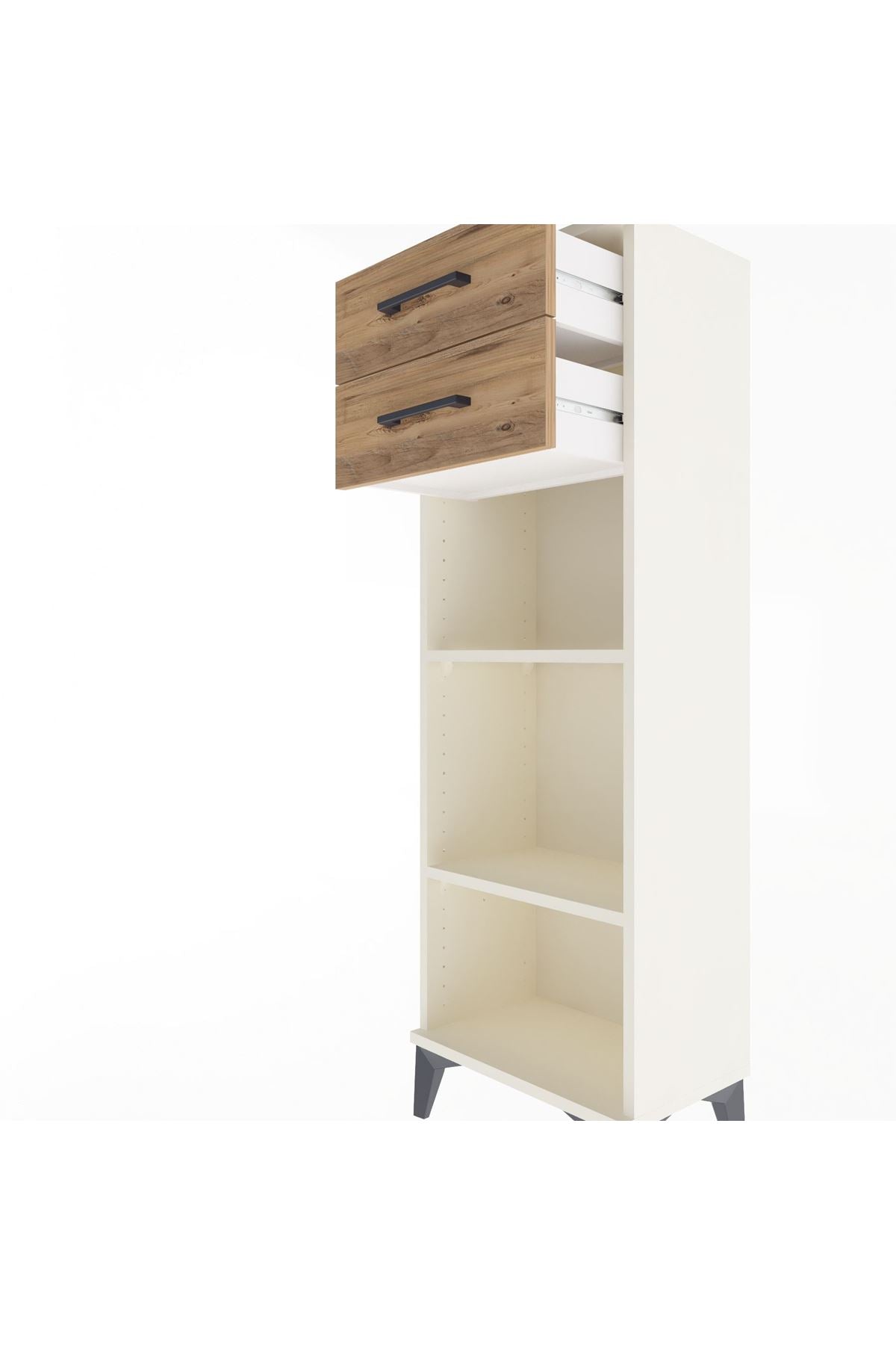 Arges Dolap 2 Raflı 2 Çekmeceli 44x30x134 - S16M043V3A
