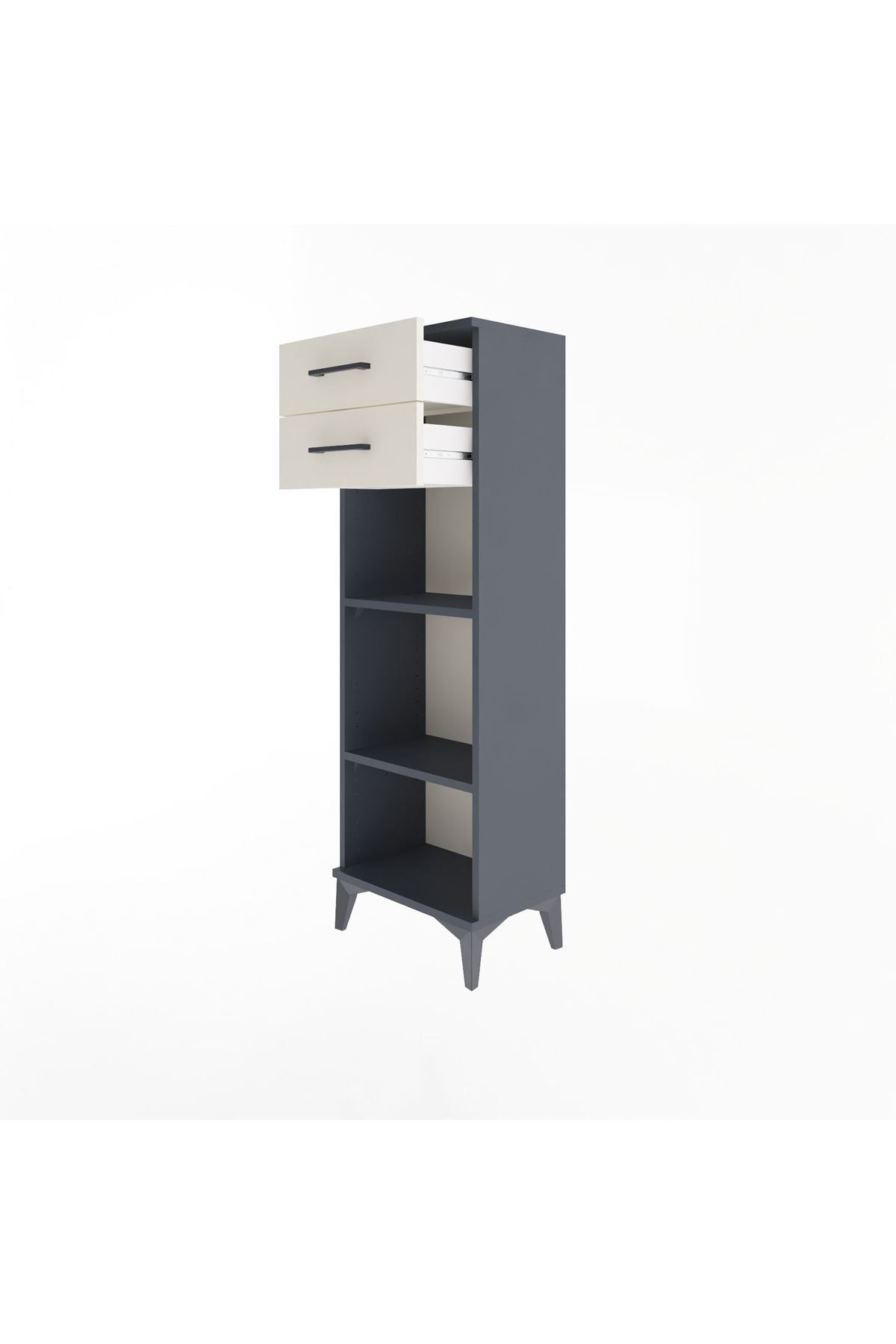 Arges Dolap 2 Raflı 2 Çekmeceli 44x30x134 - S16M043V4A