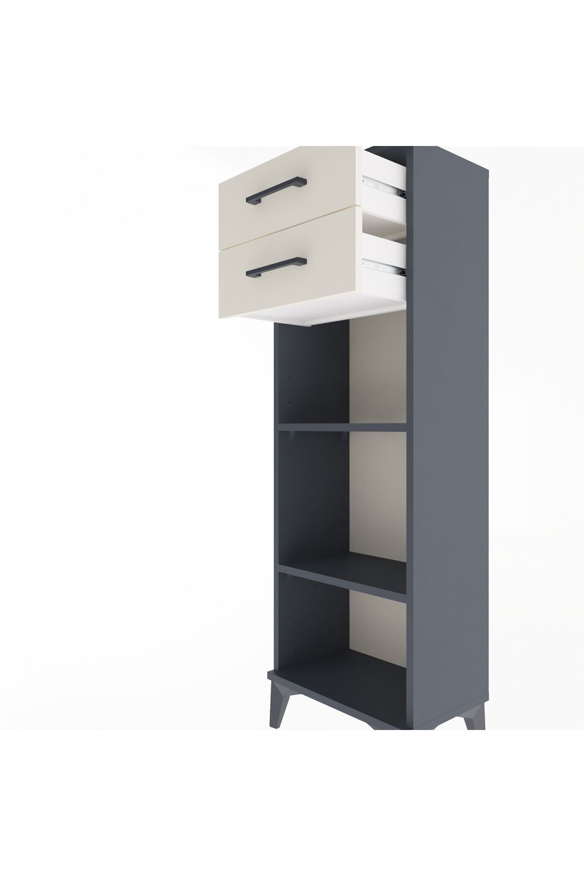 Arges Dolap 2 Raflı 2 Çekmeceli 44x30x134 - S16M043V4A
