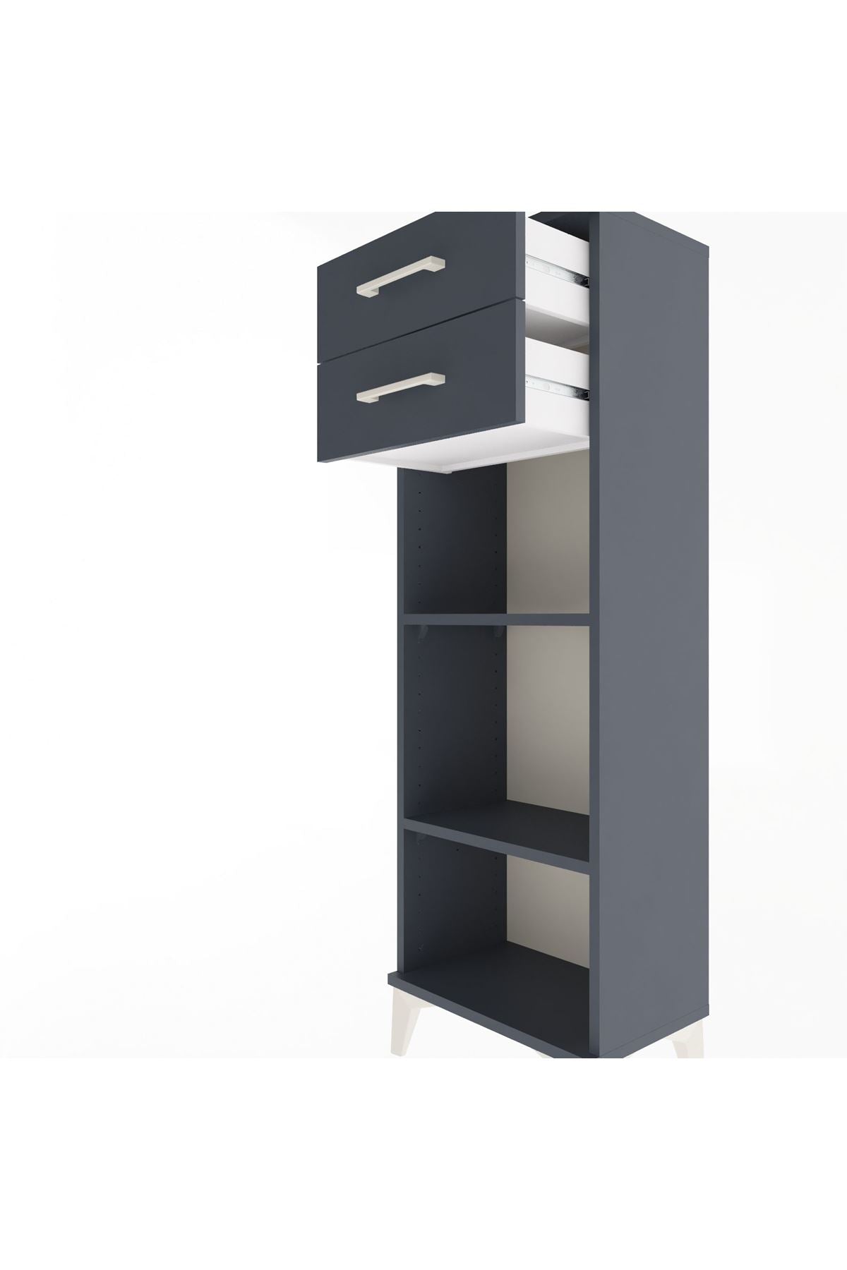 Arges Dolap 2 Raflı 2 Çekmeceli 44x30x134 - S16M043V5A