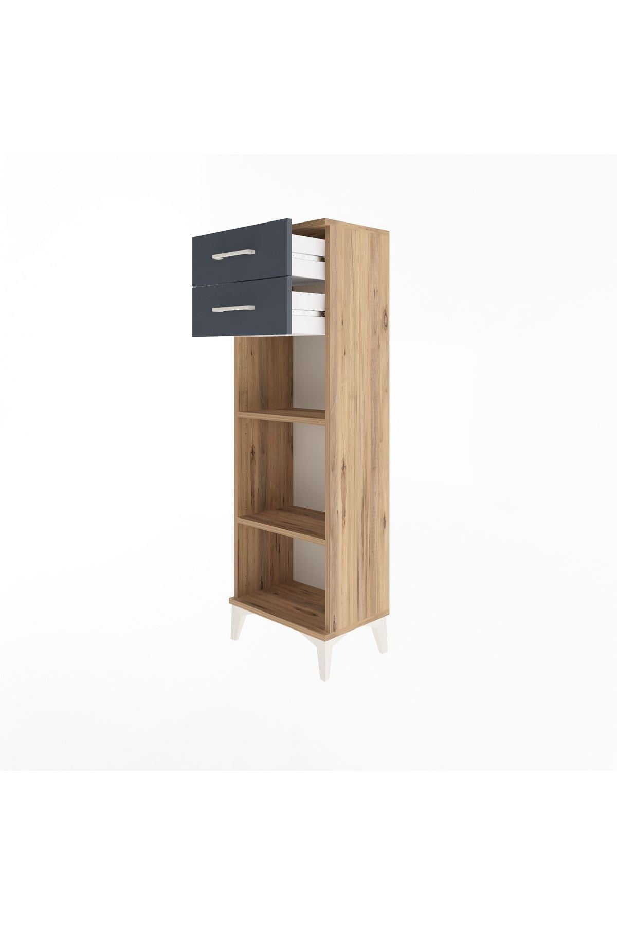 Arges Dolap 2 Raflı 2 Çekmeceli 44x30x134 - S16M043V8A