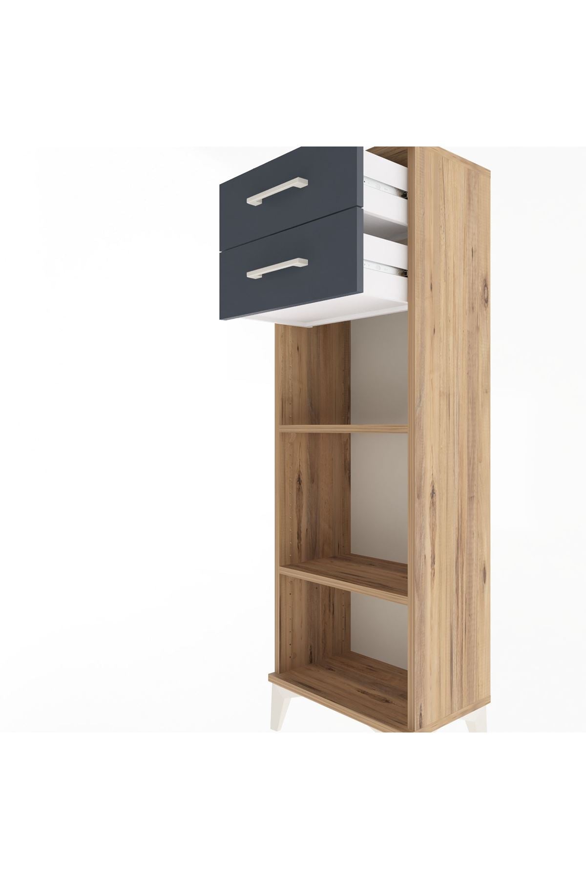 Arges Dolap 2 Raflı 2 Çekmeceli 44x30x134 - S16M043V8A