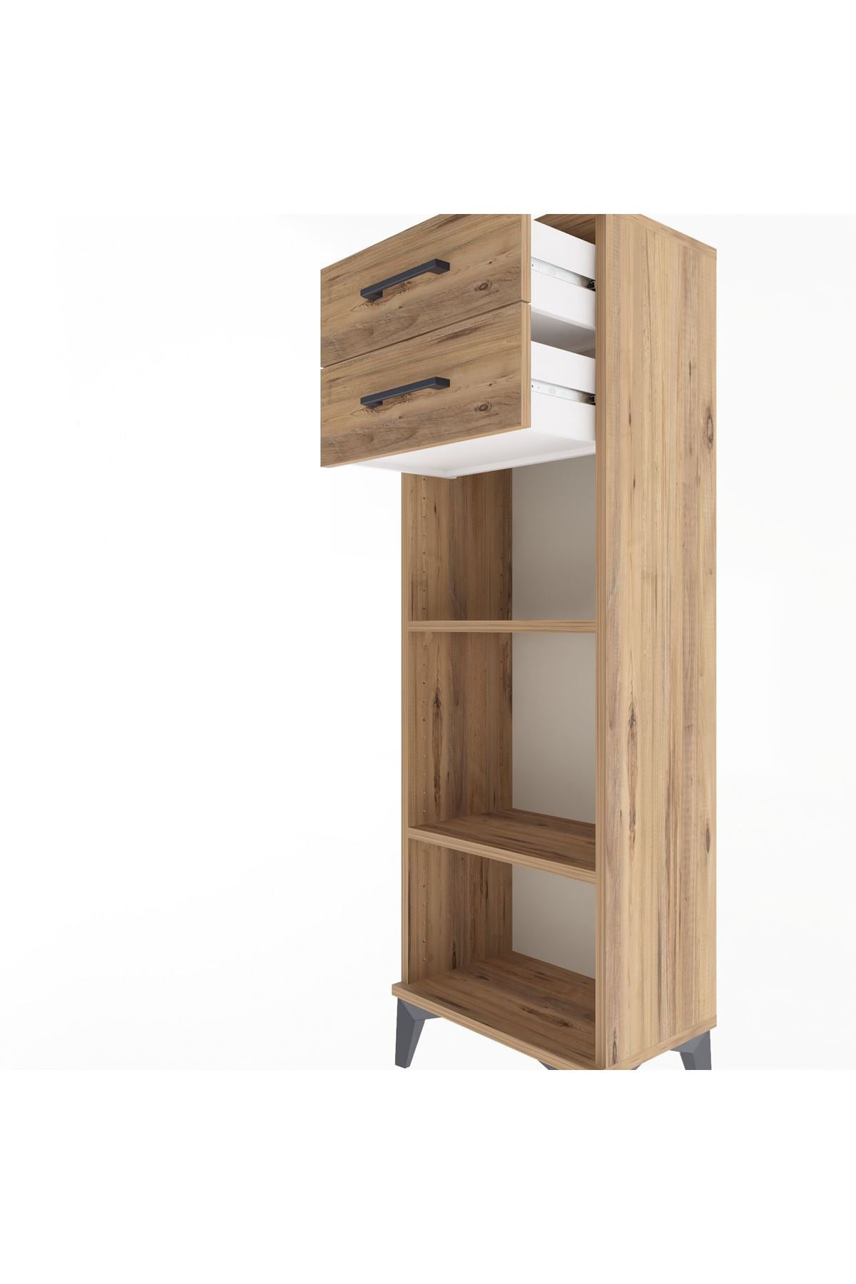 Arges Dolap 2 Raflı 2 Çekmeceli 44x30x134 - S16M043V9A