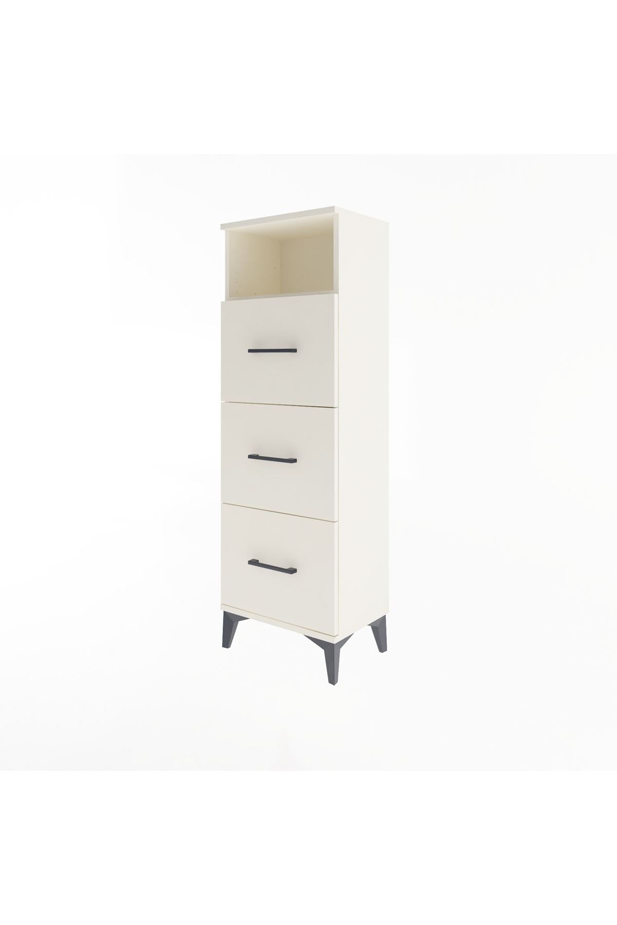 Arges Dolap Tek Raflı 3 Çekmeceli 44x30x134 - S16M044V1A