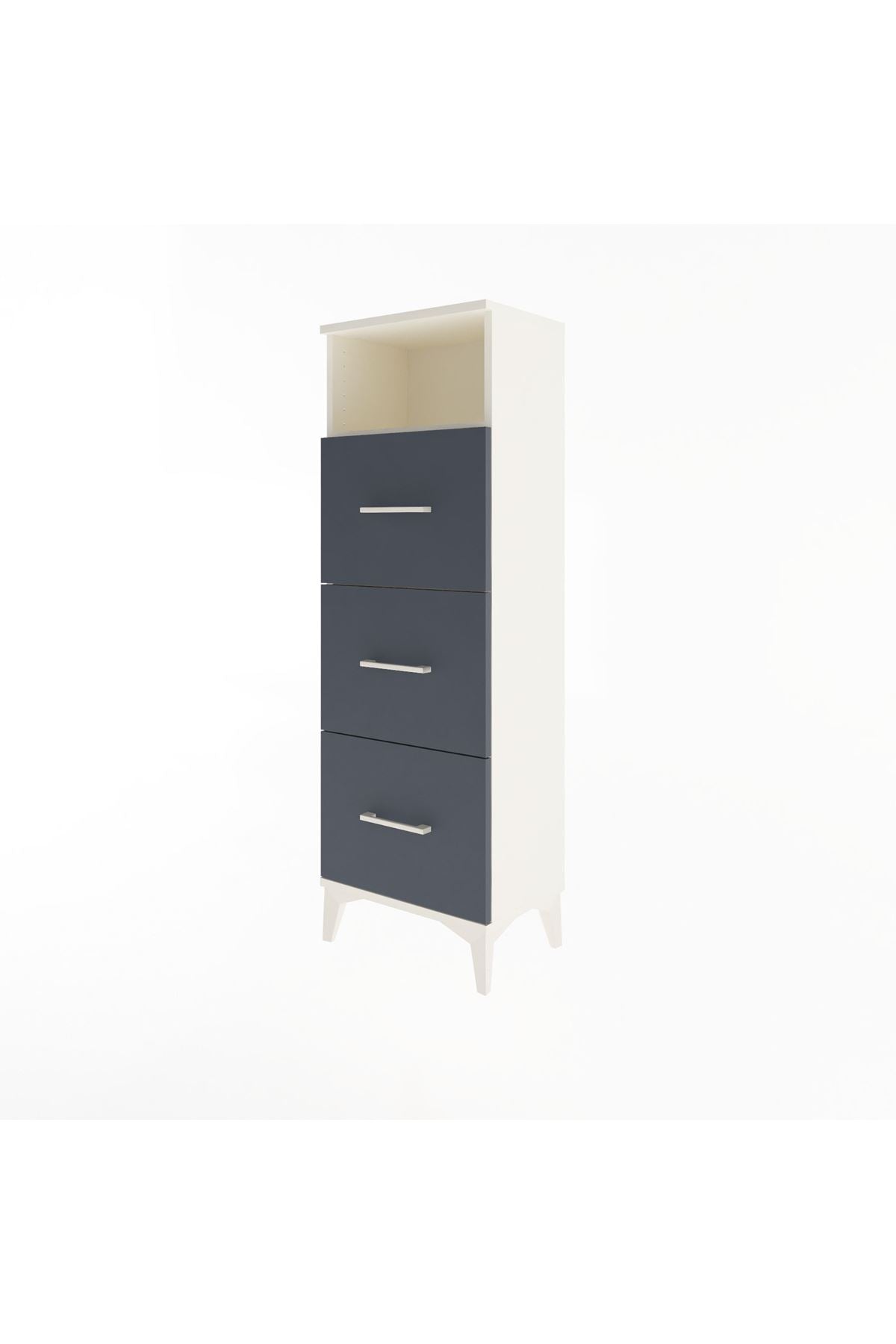 Arges Dolap Tek Raflı 3 Çekmeceli 44x30x134 - S16M044V2A
