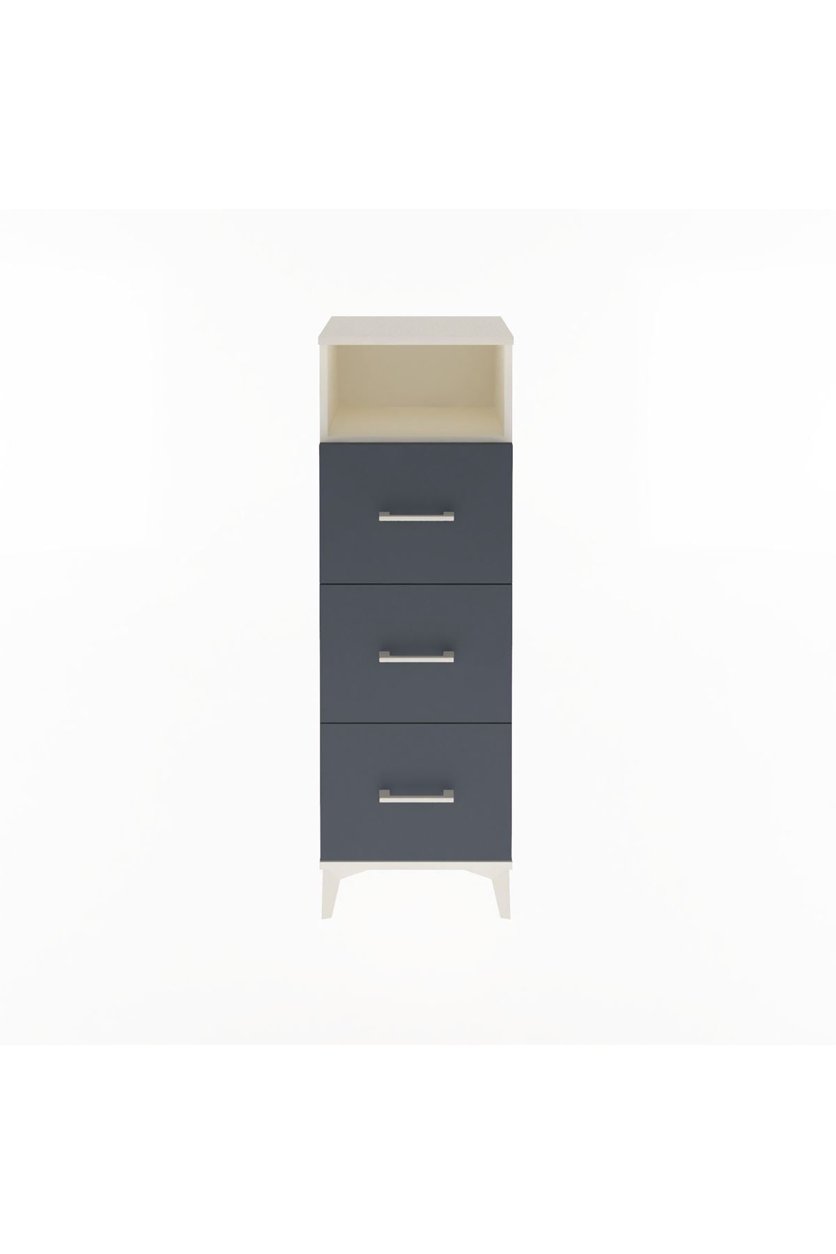 Arges Dolap Tek Raflı 3 Çekmeceli 44x30x134 - S16M044V2A
