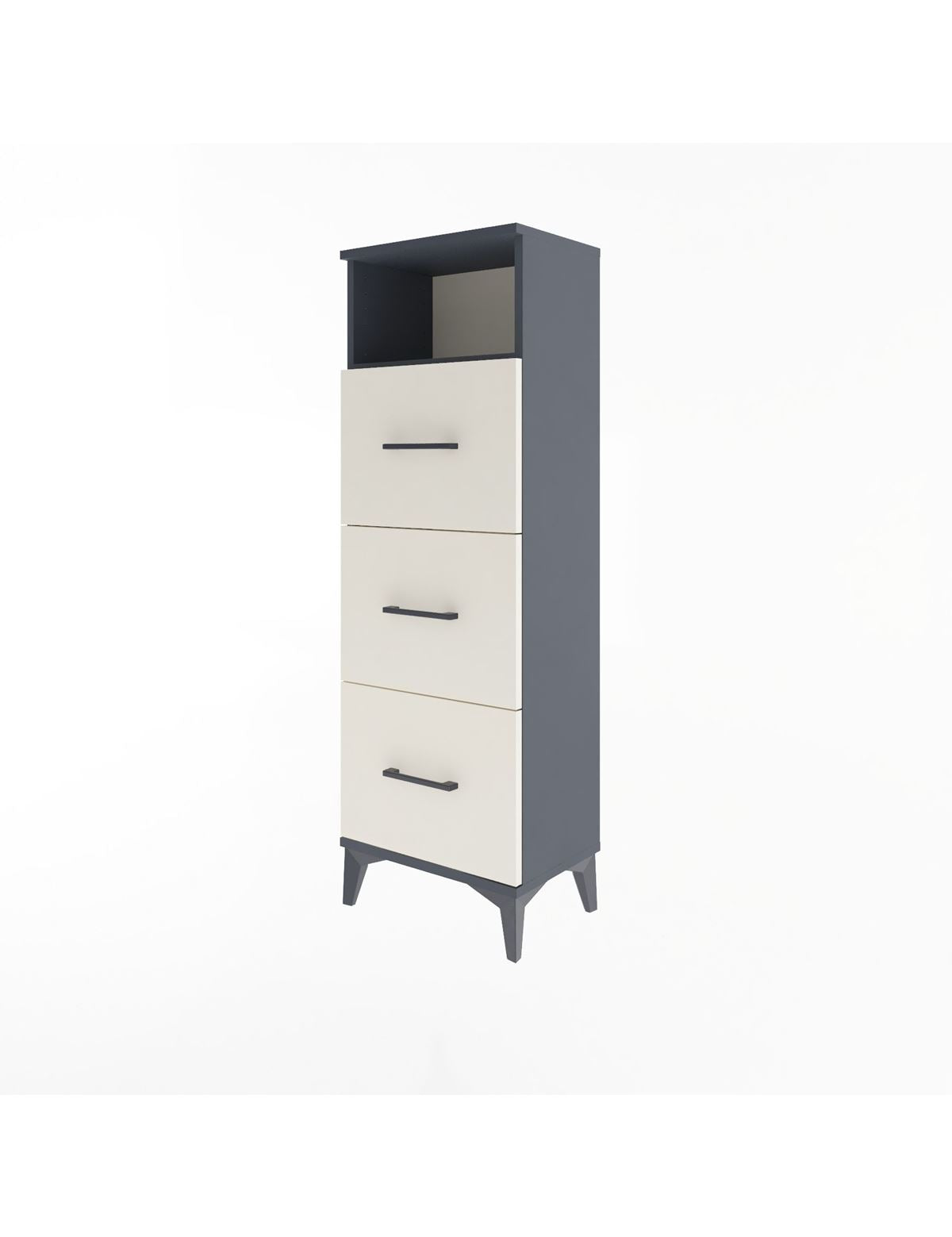 Arges Dolap Tek Raflı 3 Çekmeceli 44x30x134 - S16M044V4A