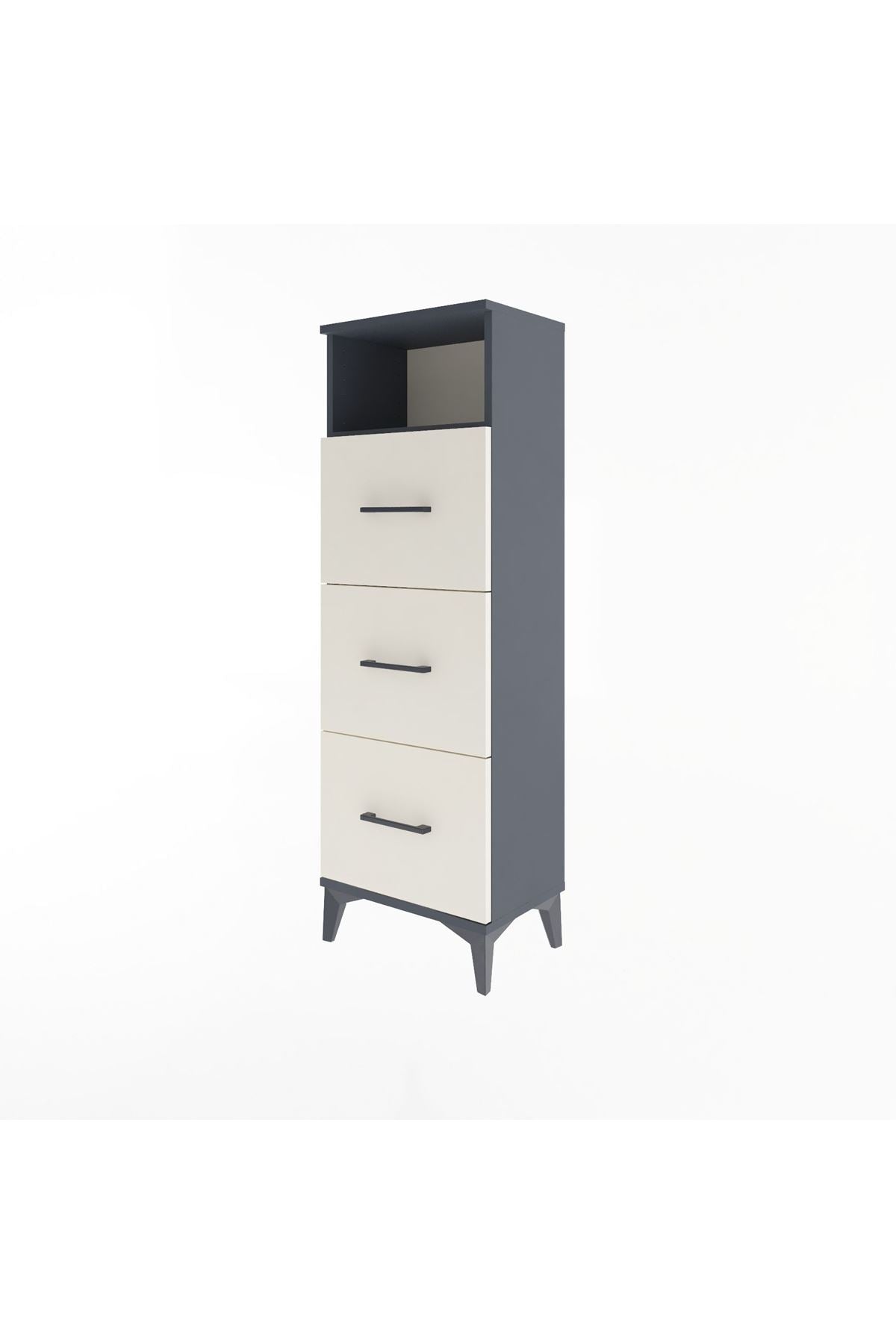 Arges Dolap Tek Raflı 3 Çekmeceli 44x30x134 - S16M044V4A