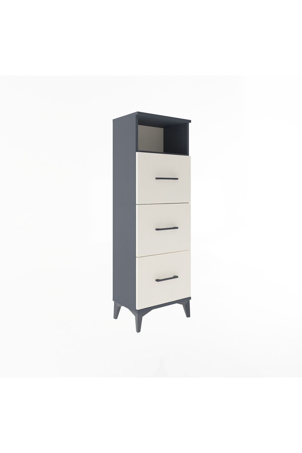 Arges Dolap Tek Raflı 3 Çekmeceli 44x30x134 - S16M044V4A