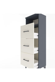 Arges Dolap Tek Raflı 3 Çekmeceli 44x30x134 - S16M044V4A