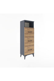 Arges Dolap Tek Raflı 3 Çekmeceli 44x30x134 - S16M044V6A