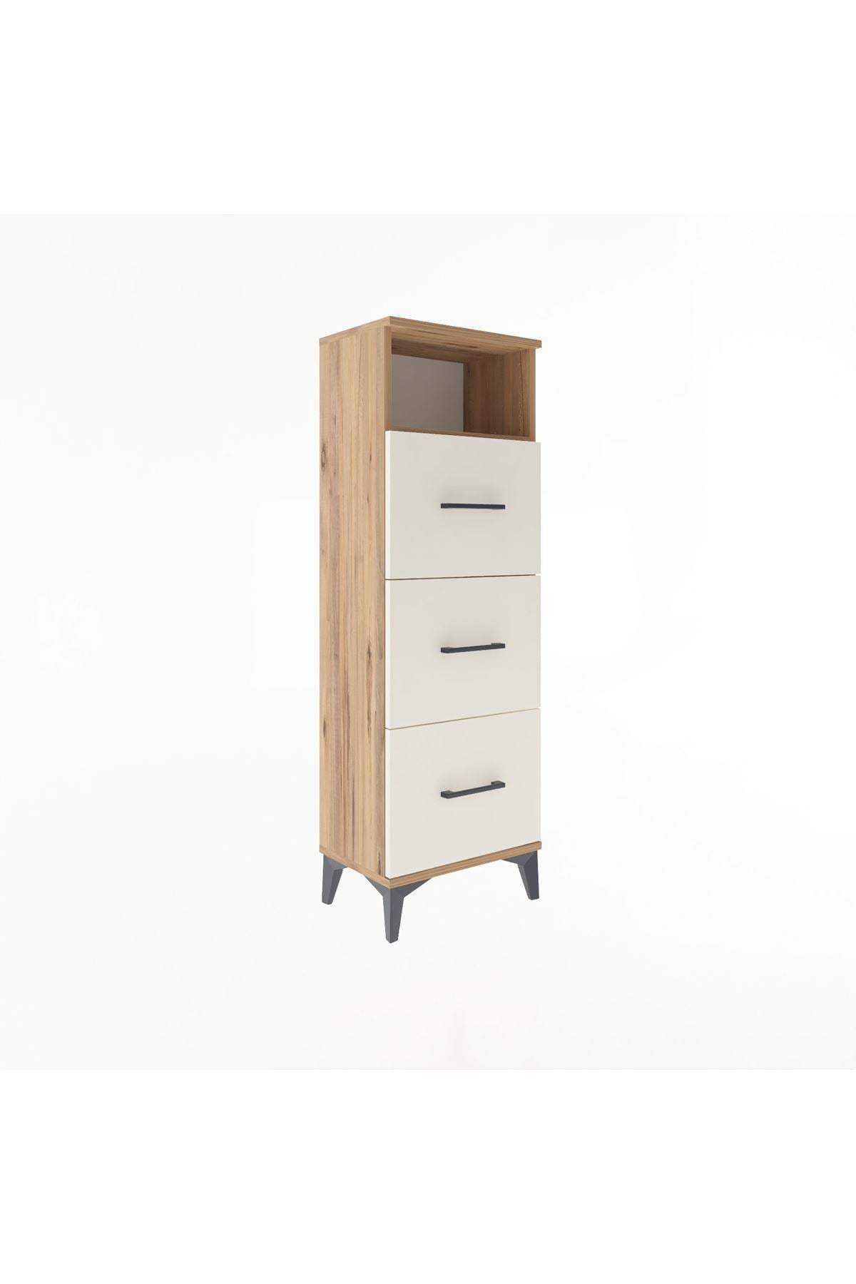 Arges Dolap Tek Raflı 3 Çekmeceli 44x30x134 - S16M044V7A