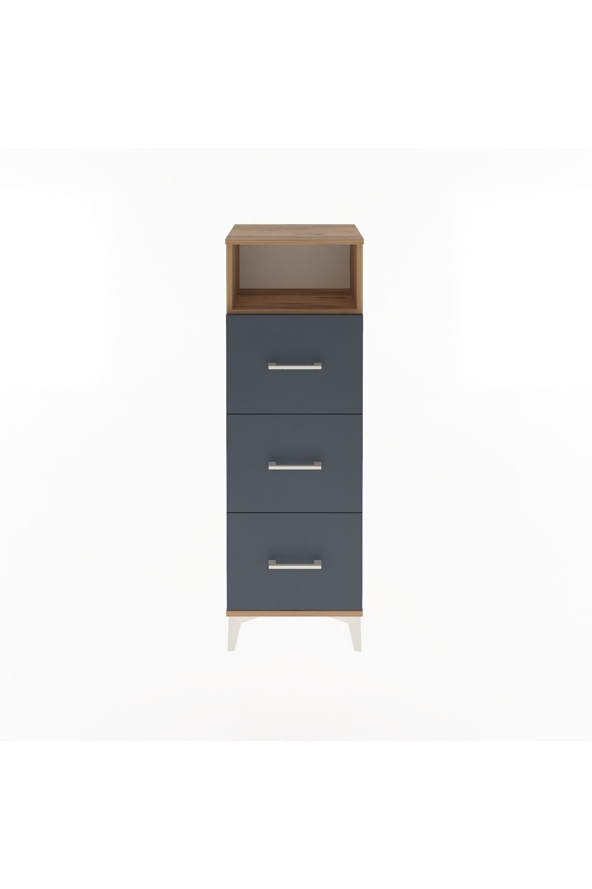 Arges Dolap Tek Raflı 3 Çekmeceli 44x30x134 - S16M044V8A