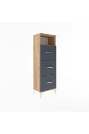 Arges Dolap Tek Raflı 3 Çekmeceli 44x30x134 - S16M044V8A