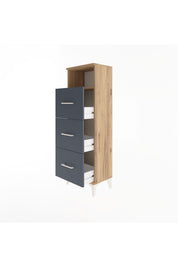 Arges Dolap Tek Raflı 3 Çekmeceli 44x30x134 - S16M044V8A