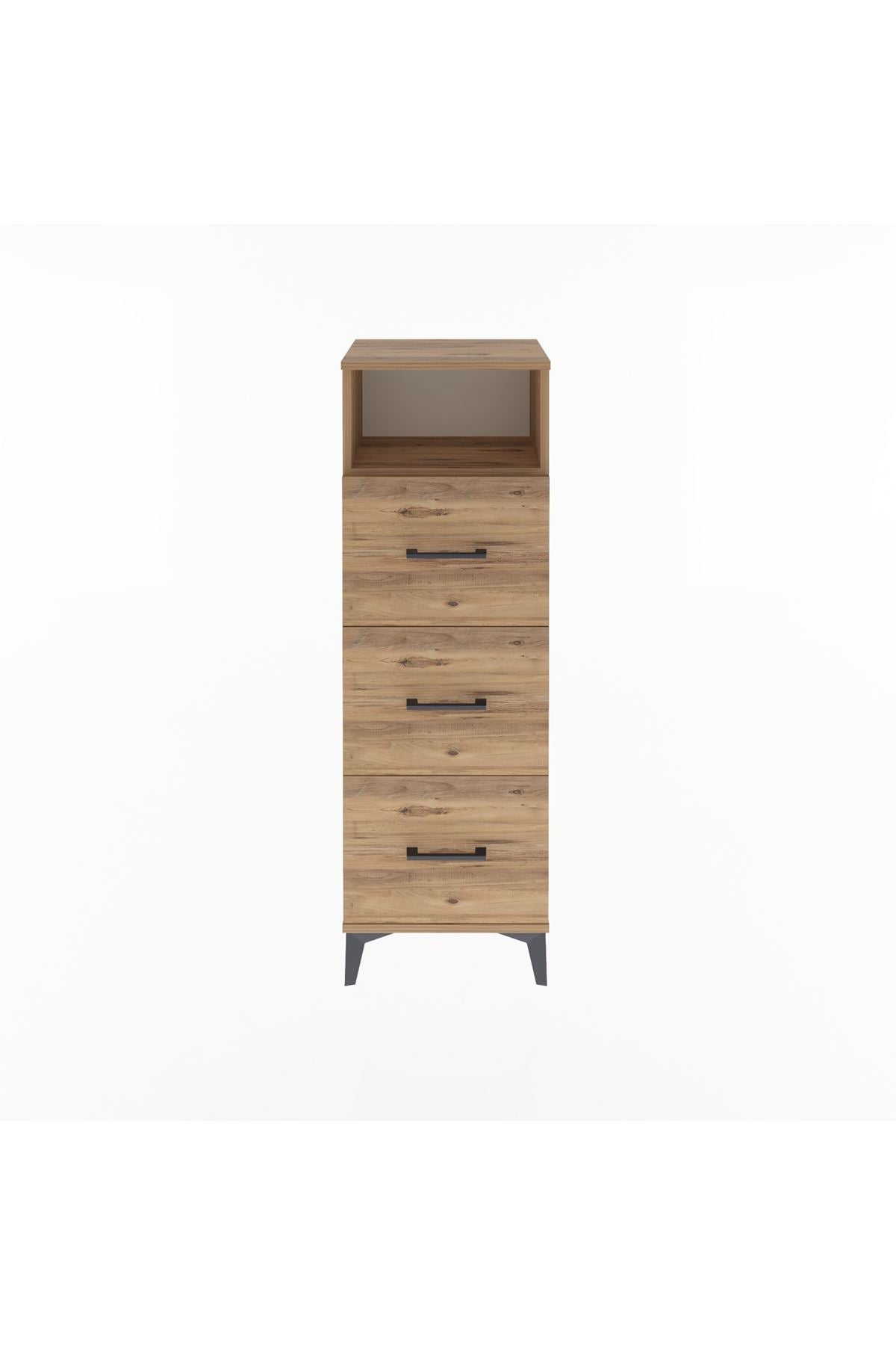 Arges Dolap Tek Raflı 3 Çekmeceli 44x30x134 - S16M044V9A