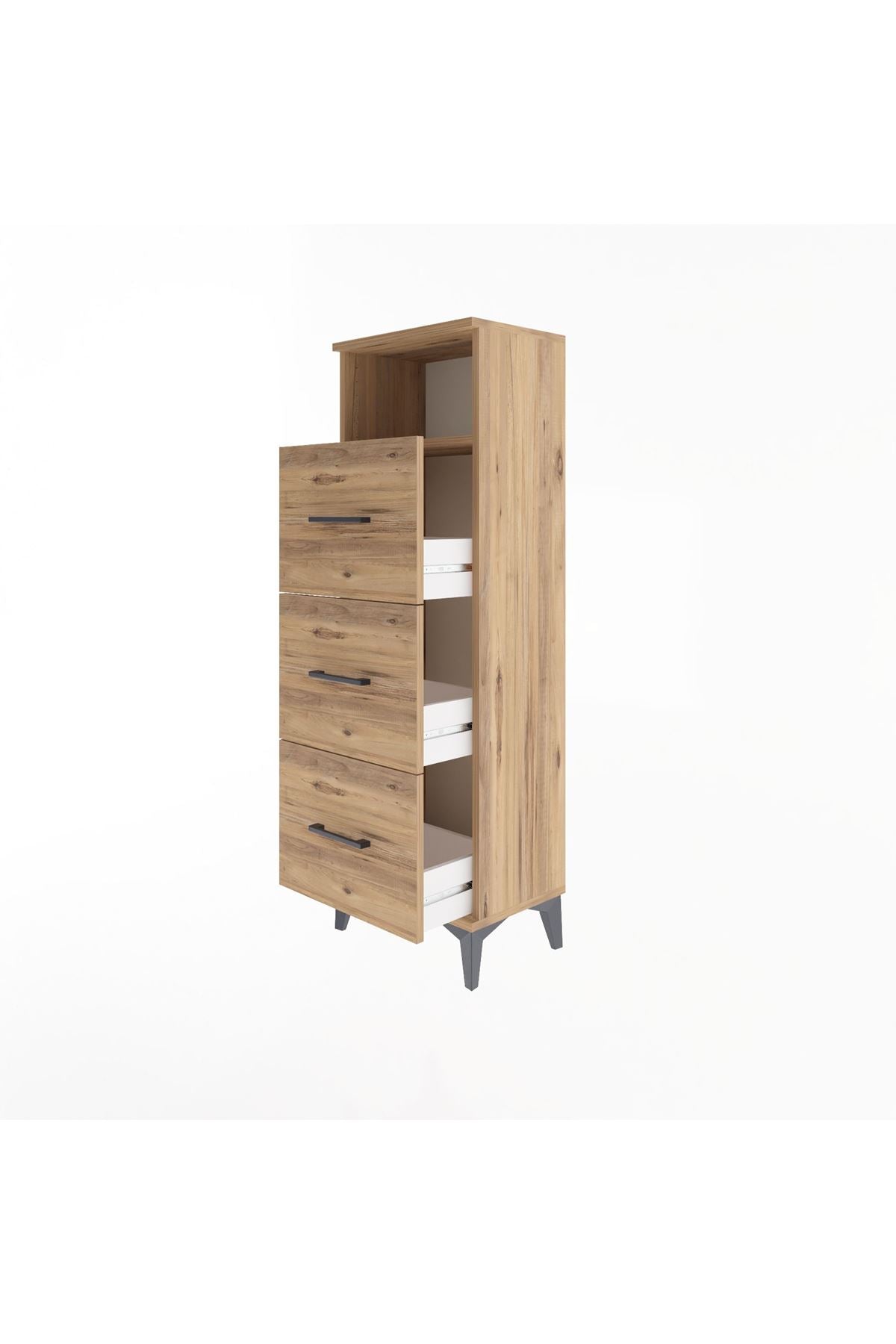 Arges Dolap Tek Raflı 3 Çekmeceli 44x30x134 - S16M044V9A