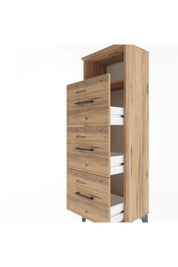 Arges Dolap Tek Raflı 3 Çekmeceli 44x30x134 - S16M044V9A