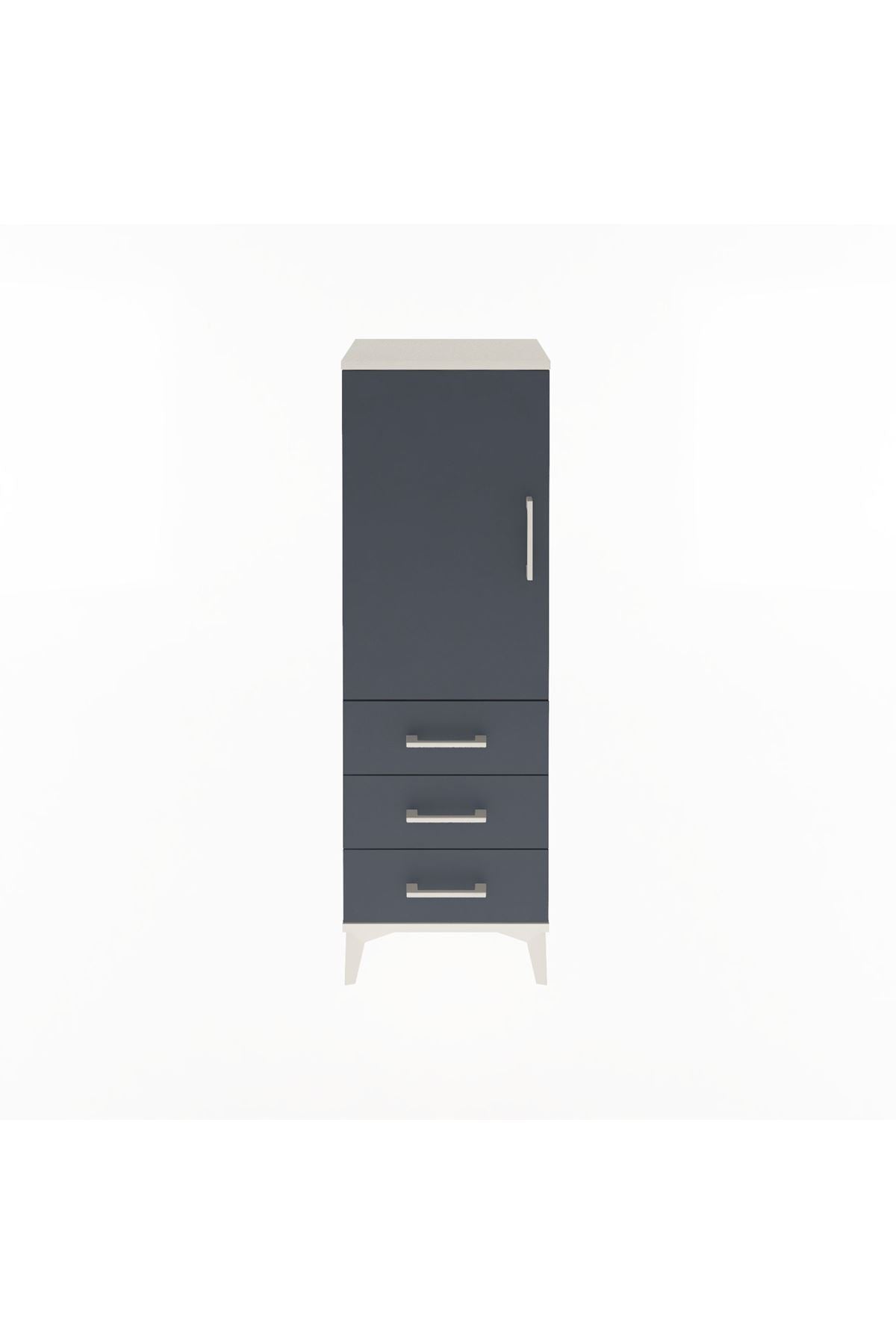 Arges Dolap 2 Raflı 3 Çekmeceli Tek Kapaklı 44x30x134 - S16M046V2A