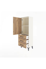 Arges Dolap 2 Raflı 3 Çekmeceli Tek Kapaklı 44x30x134 - S16M046V3A