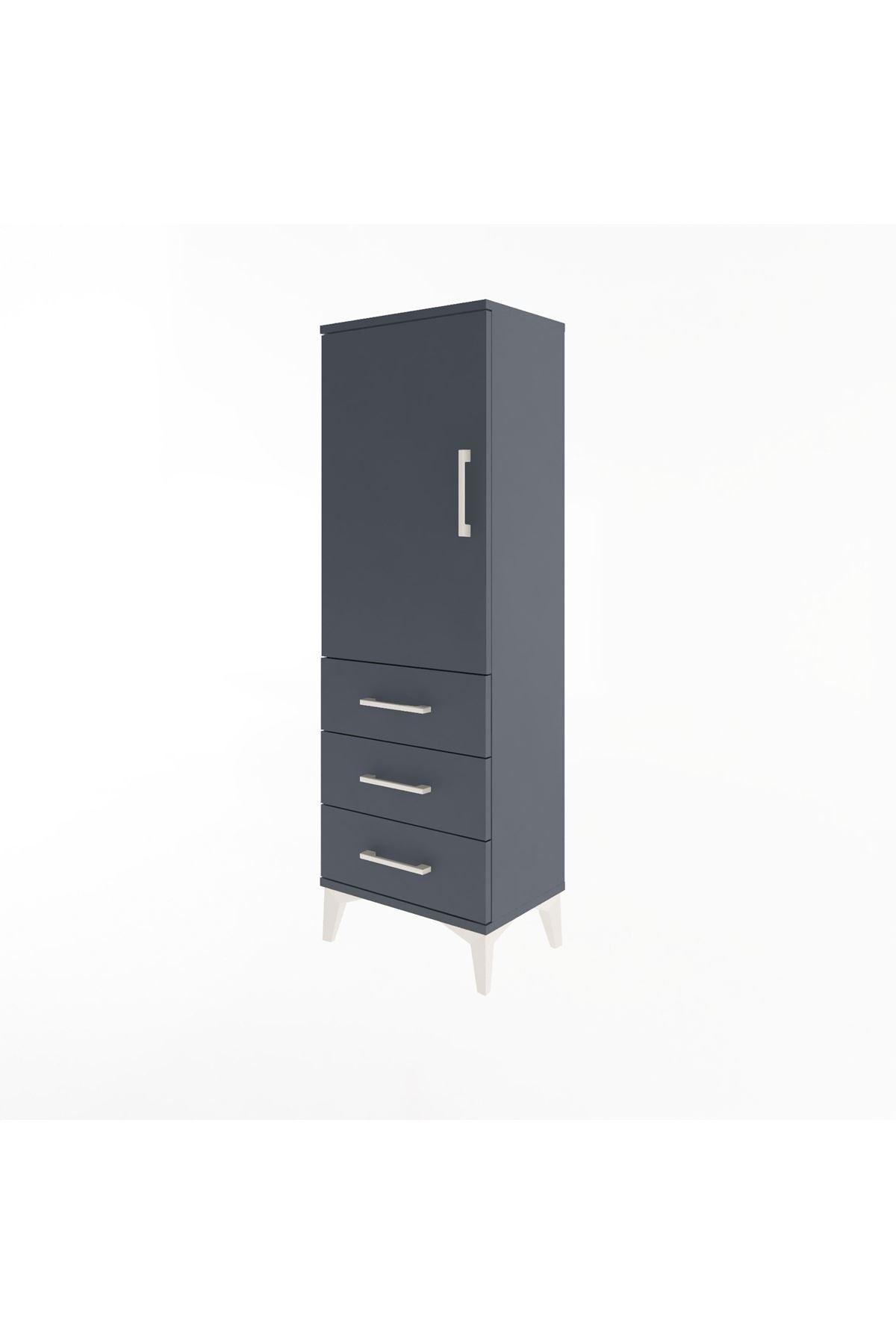 Arges Dolap 2 Raflı 3 Çekmeceli Tek Kapaklı 44x30x134 - S16M046V5A