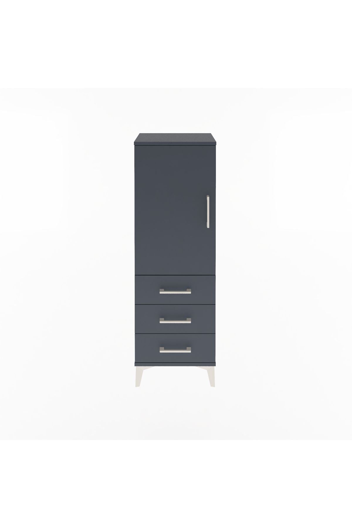 Arges Dolap 2 Raflı 3 Çekmeceli Tek Kapaklı 44x30x134 - S16M046V5A