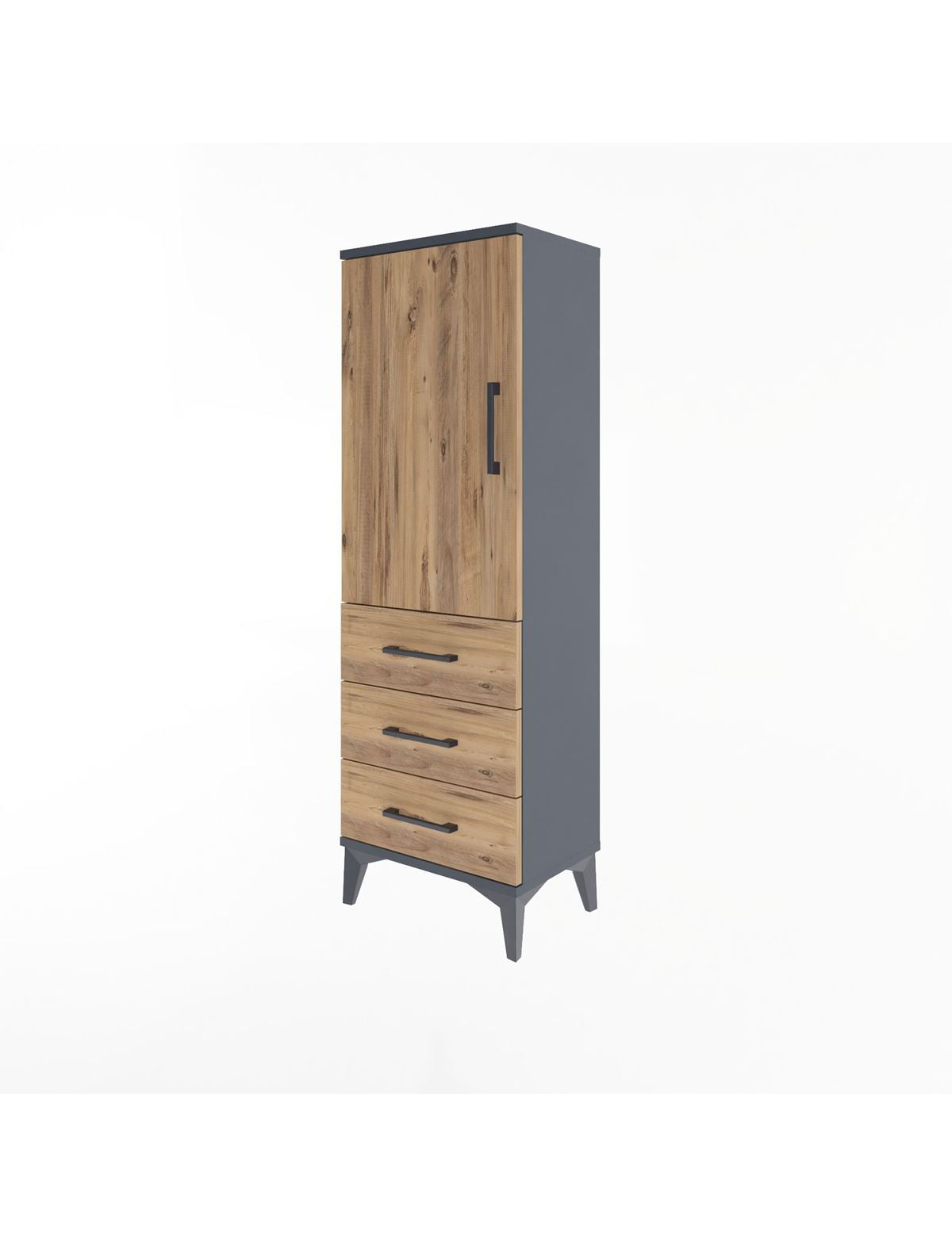 Arges Dolap 2 Raflı 3 Çekmeceli Tek Kapaklı 44x30x134 - S16M046V6A