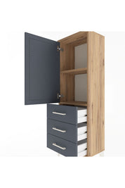 Arges Dolap 2 Raflı 3 Çekmeceli Tek Kapaklı 44x30x134 - S16M046V8A