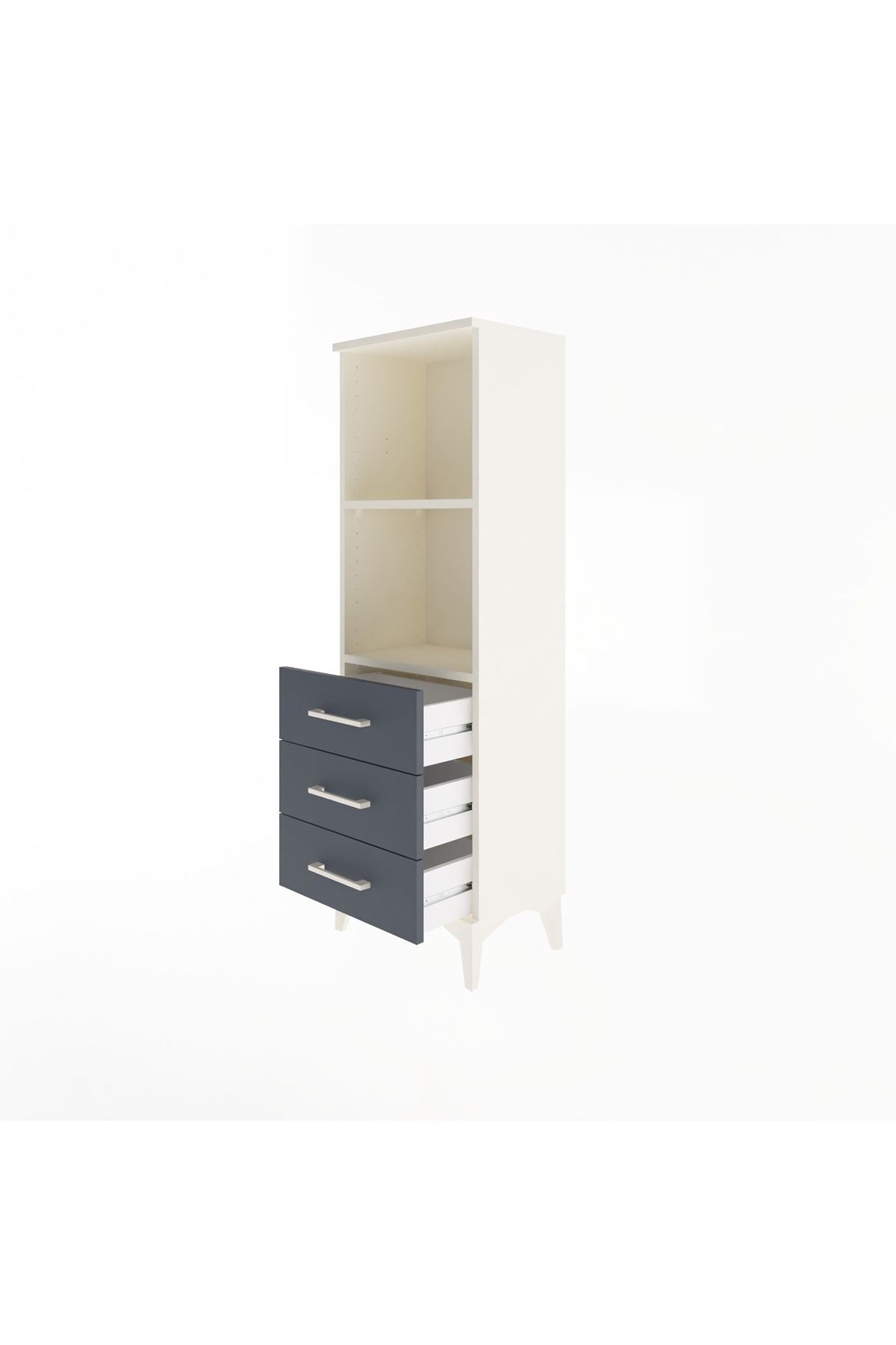 Arges Dolap 2 Raflı 3 Çekmeceli 44x30x134 - S16M047V2A