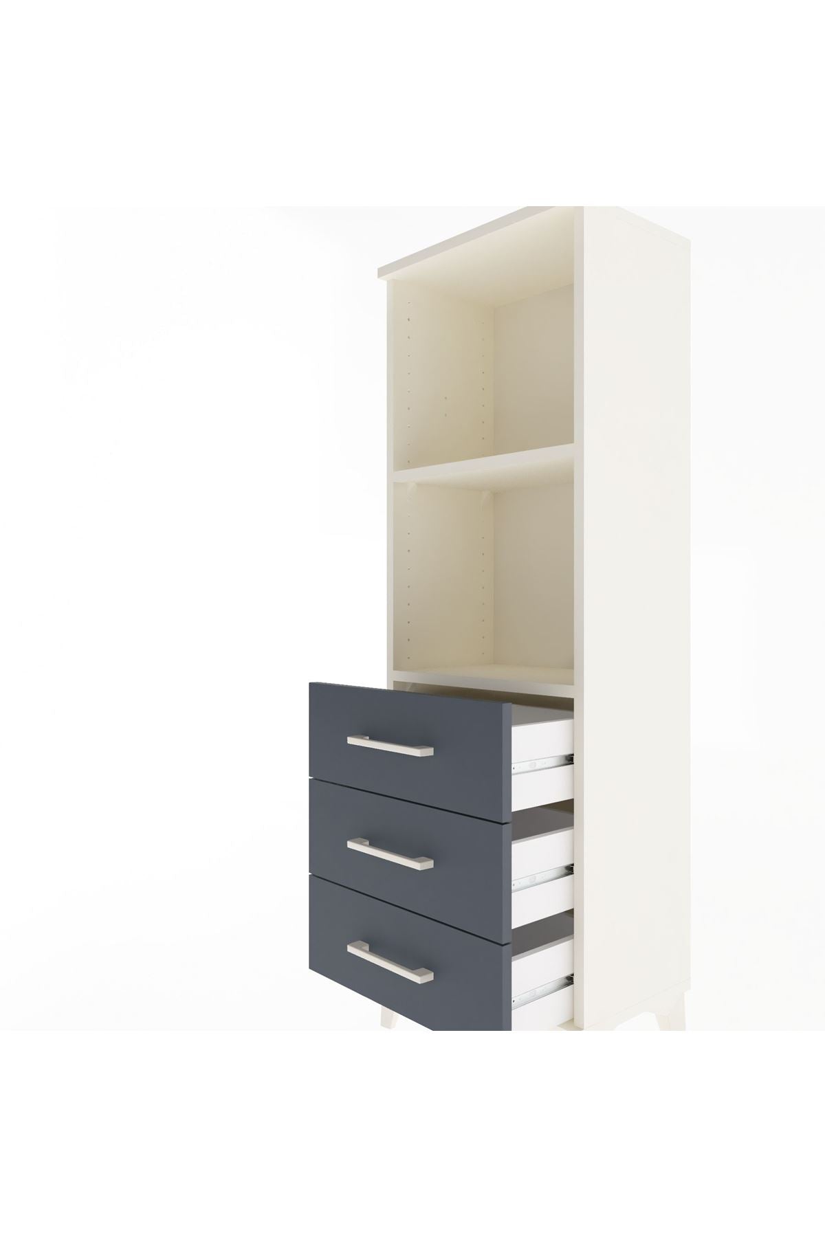 Arges Dolap 2 Raflı 3 Çekmeceli 44x30x134 - S16M047V2A